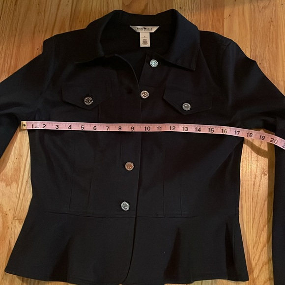NWOT Dressy Black Jean Jacket, Women’s Size 6 - Picture 6 of 7